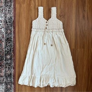 Cream Crochet Dress